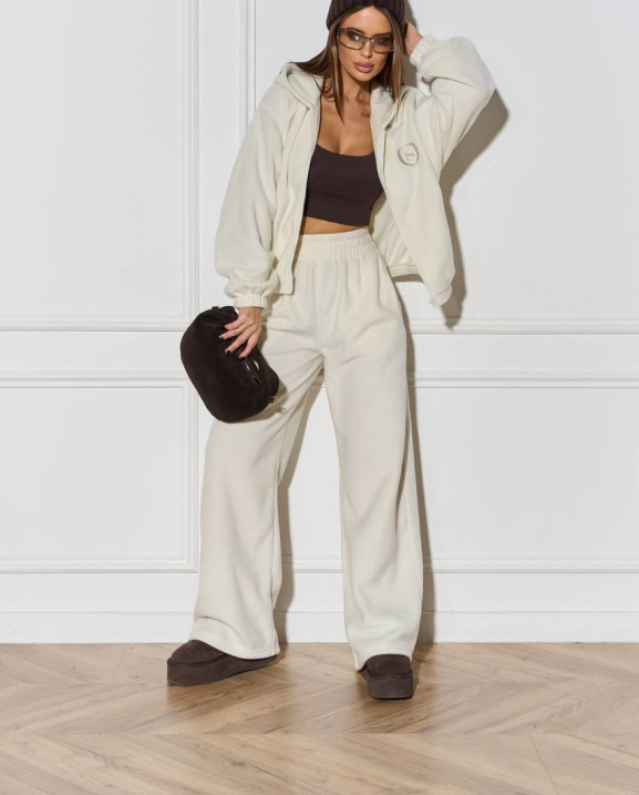 102 Спортивний костюм з поларфлісу з капюшоном з вишивкою